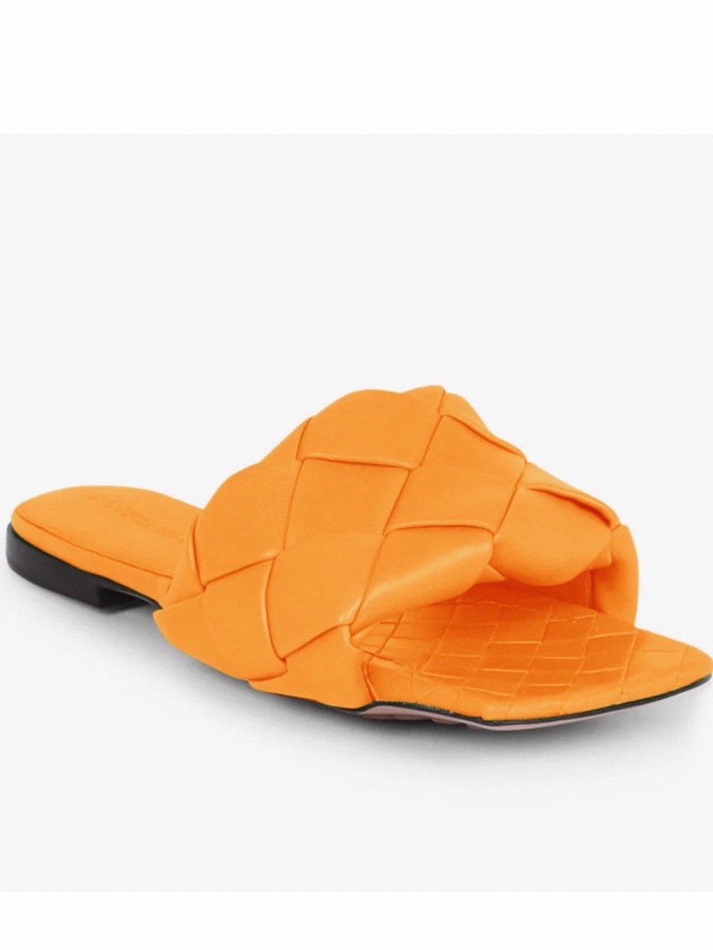 Lido Tangerine Intrecciato Slide for Women - Size 38 (US 8)